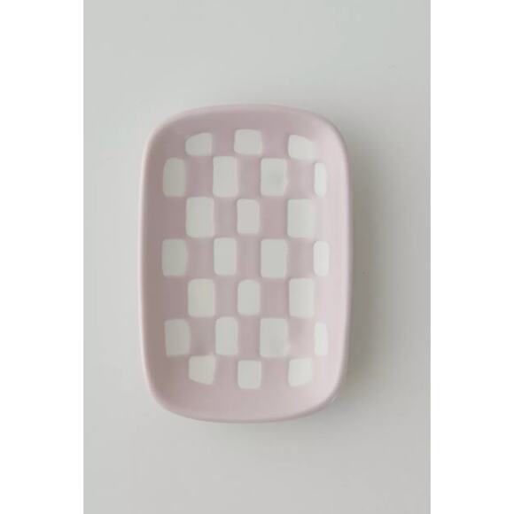 Urban Outfitters Pink Checkered Soap Dish - Picture 2 of 3